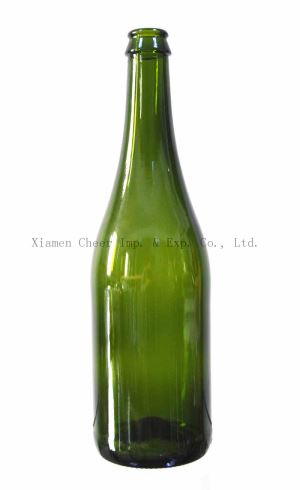 750ml màu xanh đậm màu sắc chai rượu sâm banh (PT750-C1001 DG)