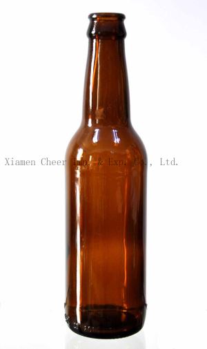330ml thủy tinh màu hổ phách chai bia chai (PJ330-1855)