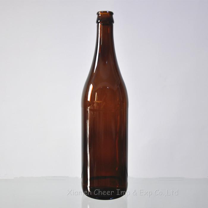 640ml amber glass beer bottle