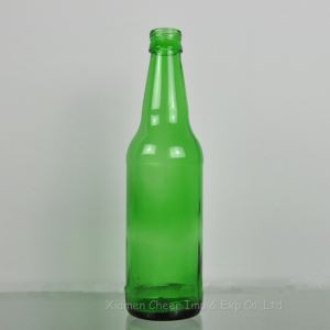 Chai nước uống thủy tinh màu xanh 355ml có nắp vặn